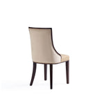 Manhattan Comfort Grand Traditional Wood Upholstered Dining Chair in Tan - Set of 4