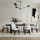 Manhattan Comfort Gansevoort Modern Vegan Leather Wood Dining Chair in Ivory - Set of 4