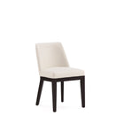Manhattan Comfort Gansevoort Modern Vegan Leather Wood Dining Chair in Ivory - Set of 4