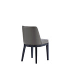 Manhattan Comfort Gansevoort Modern Vegan Leather Wood Dining Chair in Graphite - Set of 4