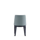 Manhattan Comfort Gansevoort Modern Vegan Leather Wood Dining Chair in Pewter - Set of 4