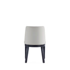 Manhattan Comfort Gansevoort Modern Vegan Leather Wood Dining Chair in Stone Gray - Set of 4