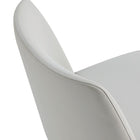 Manhattan Comfort Gansevoort Modern Vegan Leather Wood Dining Chair in Stone Gray - Set of 4