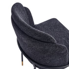 Manhattan Comfort Flor Modern Twill Weave Metal Dining Chair in Black - Set of 2