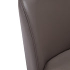 Manhattan Comfort Serena Modern Vegan Leather Metal Dining Chair in Taupe - Set of 2