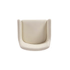 Manhattan Comfort Serena Modern Vegan Leather Metal Armchair in Ivory - Set of 2