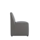 Manhattan Comfort Anna Square Modern Vegan Leather Dining Chair in Graphite - Set of 2