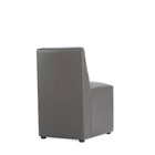 Manhattan Comfort Anna Square Modern Vegan Leather Dining Chair in Graphite - Set of 2