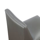 Manhattan Comfort Anna Square Modern Vegan Leather Dining Chair in Graphite - Set of 2