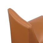 Manhattan Comfort Anna Square Modern Vegan Leather Dining Chair in Saddle Brown - Set of 2