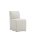 Manhattan Comfort Anna Square Modern Vegan Leather Dining Chair in Stone Gray - Set of 2