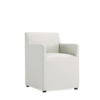 Manhattan Comfort Anna Square Modern Vegan Leather Armchair in Stone Gray - Set of 2