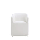 Manhattan Comfort Anna Round Modern Vegan Leather Armchair in White - Set of 2