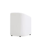 Manhattan Comfort Anna Round Modern Vegan Leather Armchair in White - Set of 2