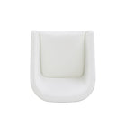Manhattan Comfort Anna Round Modern Vegan Leather Armchair in White - Set of 2