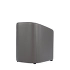 Manhattan Comfort Anna Round Modern Vegan Leather Armchair in Graphite - Set of 2