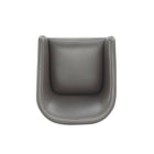 Manhattan Comfort Anna Round Modern Vegan Leather Armchair in Graphite - Set of 2