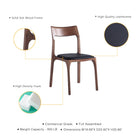 Manhattan Comfort Moderno Modern Vegan Leather Wood Dining Chair in Black - Set of 4