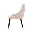 Manhattan Comfort Eda Modern Wood Upholstered Dining Chair in Cream - Set of 2