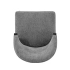 Manhattan Comfort Ola Modern Chenille Wood Dining Chair in Gray - Set of 2