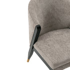 Manhattan Comfort Ola Modern Chenille Wood Dining Chair in Stone - Set of 2