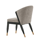 Manhattan Comfort Ola Modern Chenille Wood Dining Chair in Stone - Set of 2
