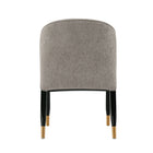 Manhattan Comfort Ola Modern Chenille Wood Dining Chair in Stone - Set of 2