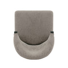Manhattan Comfort Ola Modern Chenille Wood Dining Chair in Stone - Set of 2