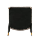 Manhattan Comfort Ola Modern Chenille Wood Dining Chair in Stone - Set of 2