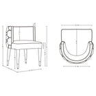 Manhattan Comfort Maya Modern Velvet Dining Chair in Gray - Set of 2
