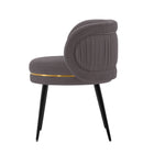 Manhattan Comfort Kaya Modern Velvet Wood Dining Chair in Gray - Set of 2