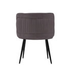 Manhattan Comfort Kaya Modern Velvet Wood Dining Chair in Gray - Set of 2