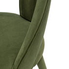 Manhattan Comfort Neda Modern Velvet Upholstered Dining Chair in Olive Green - Set of 2