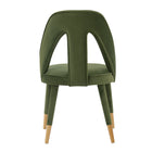 Manhattan Comfort Neda Modern Velvet Upholstered Dining Chair in Olive Green - Set of 2