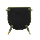 Manhattan Comfort Neda Modern Velvet Upholstered Dining Chair in Olive Green - Set of 2