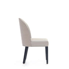 Manhattan Comfort Hillman Modern Wood Upholstered Dining Chair in Light Gray - Set of 4