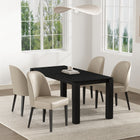 Manhattan Comfort Hillman Modern Wood Upholstered Dining Chair in Sand - Set of 4