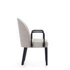 Manhattan Comfort Hillman Modern Wood Upholstered Armchair in Light Gray - Set of 2