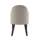 Manhattan Comfort Hillman Modern Vegan Leather and Velvet Wood Armchair in Light Gray - Set of 2