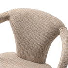 Manhattan Comfort Palmer Mid-Century Modern Tweed Upholstered Armchair in Gold Dust - Set of 2
