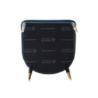Manhattan Comfort Carrington Modern Glam Velvet Upholstered Armchair in Midnight Blue - Set of 2