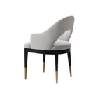 Manhattan Comfort Carrington Modern Glam Velvet Upholstered Armchair in Light Gray - Set of 2
