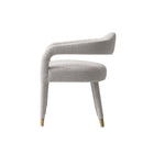 Manhattan Comfort Aspen Mid-Century Modern Tweed Upholstered Armchair in Silver Lining - Set of 2