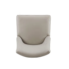 Manhattan Comfort Connie Modern Vegan Leather and Velvet Wood Dining Chair in Light Gray - Set of 4
