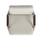Manhattan Comfort Stella Modern Velvet Wood Armchair in Cream - Set of 2