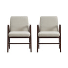 Manhattan Comfort Stella Modern Velvet Wood Armchair in Champagne - Set of 2