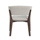 Manhattan Comfort Blake Modern Faux Mohair Wood Armchair in Greige - Set of 2