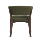 Manhattan Comfort Blake Modern Faux Mohair Wood Armchair in Green - Set of 2