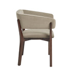 Manhattan Comfort Blake Modern Faux Mohair Wood Armchair in Linen - Set of 2
