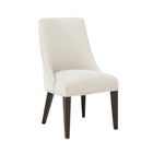 Manhattan Comfort Beever Modern Chenille Wood Dining Chair in Cream - Set of 4